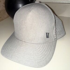 Vuori Mens Performance Trucker Hat Gray Perforated Snapback Running Training Cap